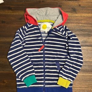 Mini Boden hooded zip up boys size 4-5y